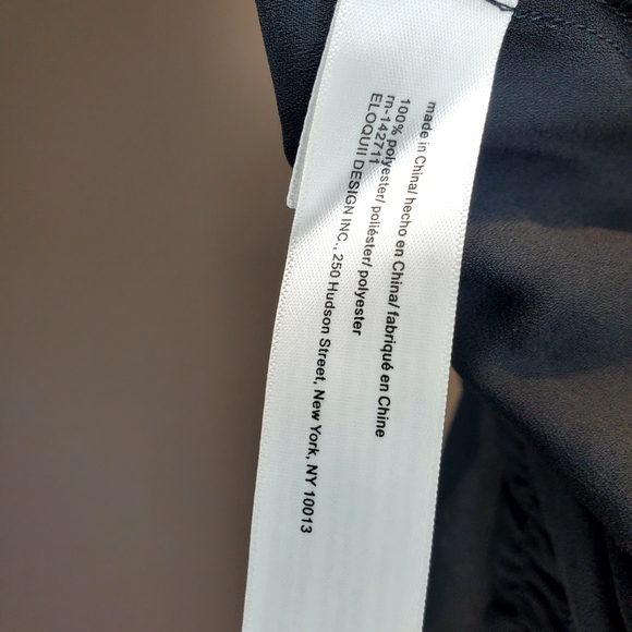 Eloquii Black Flutter Sleeve Blouse With Tie Detail Size 18 - Picture 9 of 11